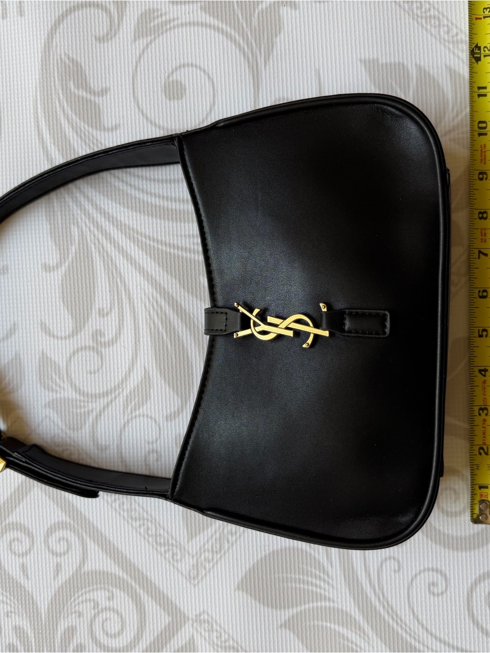 YSL Saint Laurent Smooth Leather Shoulder Bag - Black with Gold Hardware - Picture 13 of 16